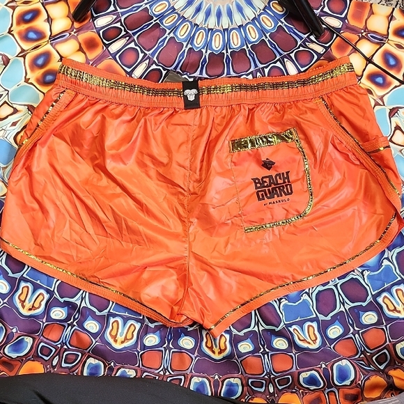 Vibrant Orange Men's Swim Trunks - Picture 5 of 12